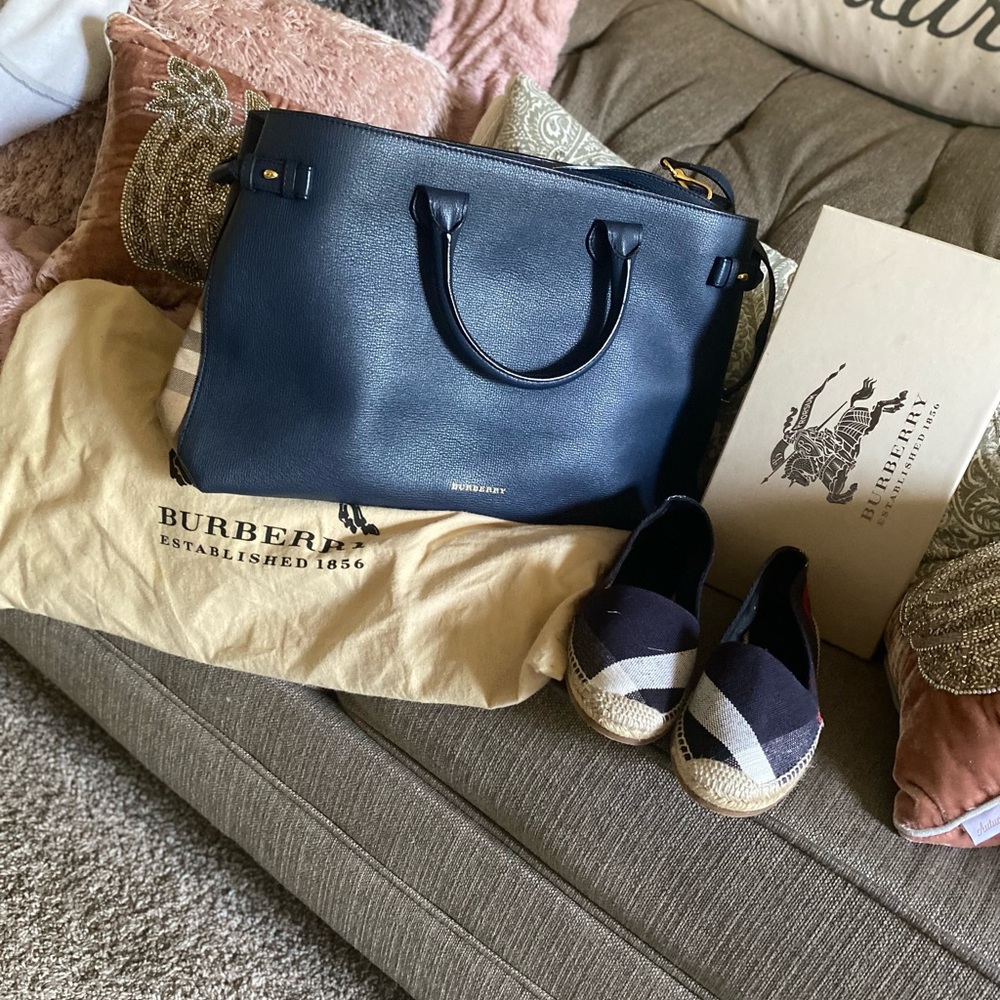 Burberry tote bag w matching espadrilles